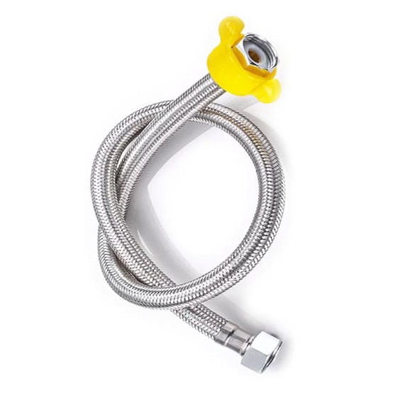 Stainless Steel Wire Braided Hose Flexible Water Plumbing Pipe Bathroom Kitchen Sink Hot Cold Water Inlet Hoses for Toilet/Taps